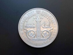 1857 / 1973 ezüst dupla vereinsthaler Déli Vasút megnyitása (uv) RITKA