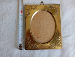 Fém képkeret 9,5x12cm kép 6,5x8,5cm  réz