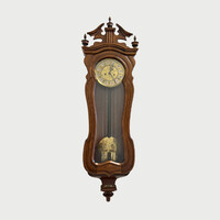 Hegedűtokos biedermeier felesütős kétsúlyos falióra