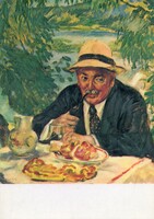 Képeslap: Csók István festménye.