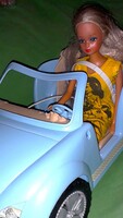 Vagány kék MATTEL BARBIE VW BOGÁR autó CABRIÓ + szőke hajú játék baba a képek szerint BK34