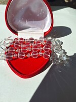 Cseh kristály nyaklánc és fülbevaló/nagy szemű/