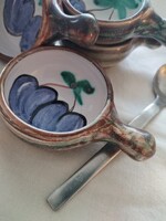 Picurka, nyeles kerámia - szószos, dzsemes  / 4db.