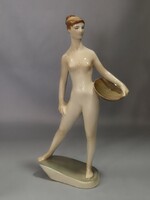 Rare Old Zsolnay Female Nude Figurine