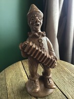 Régi kerámia harmónikás bohóc figura