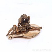 Szerelmesek szigete... kortárs bronz szobor miniatúra