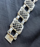 Gyönyörű , antik , kb. 100 éves art deco ezüst karkötő !