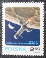 LEN2040 / Lengyelország 1970 Luna 16 Holdkapszula bélyeg postatiszta