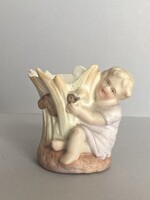 KISMADÁR ÉS GYEREK A NÁDASBAN, FESTETT KICSI PORCELÁN TÁLKA