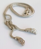 Régi 2 Kósfejes Ezüst Nyaklánc Vintage