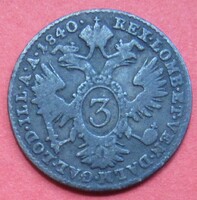 Ezüst 3 karajcár 1840 A