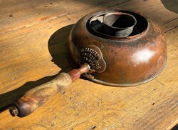 Régi vörösréz Sanitas Szobagőzfürdő Magyar Királyi szabadalom antik műszaki ritkaság