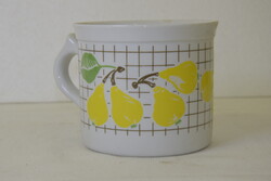 Zsolnay porcelán bögre gyümölcs mintával A334