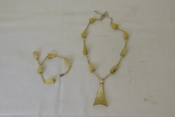 Vintage geometrikus nyaklánc és karkötő A337