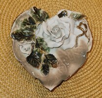 Kézműves porcelán szív tálka