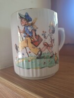 Retro mesés porcelán bögre