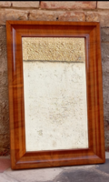 Bieder diófa furnéros ,politúrozott ,eredeti  ,restaurált  keret ,fazettázott tükörrel 19sz vége