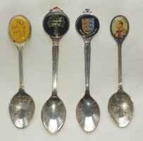 Ezüstözött emlékkanál 4db
