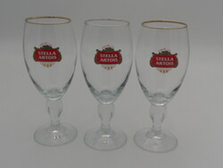 STELLA ARTOIS talpas üveg sörös pohár ( 3 db., 2,5 dl.-es )