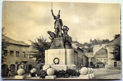 Eger / Dobó István szobra - fotó képeslap   1951