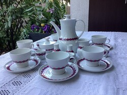 Komplett hosszúkávés Thomas porcelán reggeliző készlet +tojás és fűszertartókkal kiegészítve!