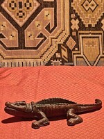BRONZÍROZOTT ALUMÍNIUM KROKODIL HAMUTARTÓ (G24)
