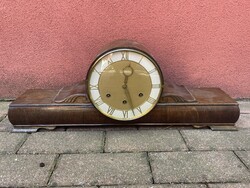 Negyedütős magyar kandallóóra asztali óra teljes körűen felújítva