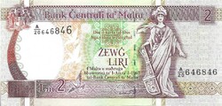 2 lira liri 1994 M.P.Bonello Málta UNC
