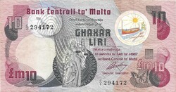 10 lira liri  / pound pounds 1979 Málta