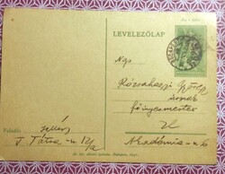 Interesting Postcard from 1937 in Budapest, Wednesday Evening.