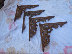 Antik  , öntöttvas polctartó konzol , 4 db