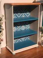 Vintage mozaik mintás polcos komód