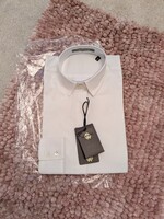 EREDETI  HOLOGRAMMMOS  ÚJ ROBERTO CAVALLI női S-es hosszú újjú fehér pamut ing ,