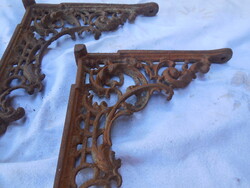 Antik  , öntöttvas polctartó konzol , 2 db