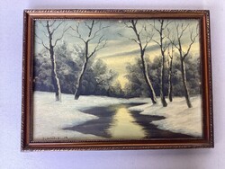 Püspöki Mihály - Téli tájkép .