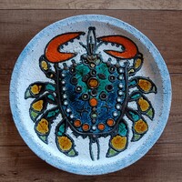 M. Kiss Katalin kerámia rákos falidísz