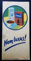 Franck kávé reklámja (számolócédula)