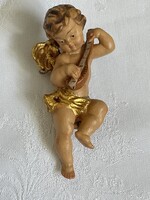 Tündéri kézzel szépen festett barokk puttó, angyal.