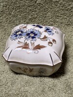 Zsolnay porcelán bonbonier, ékszertartó, doboz