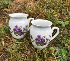 Zsolnay ibolyás Ibolya mintás porcelán findzsa csupor virágos bögre