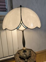 Régi Gyönyörű hatalmas méretű Tiffany lámpa! ,a talp is régi 60-70-es évek !