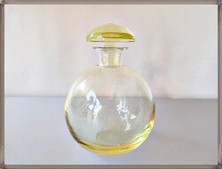 Moser Culbuto, yellow decanter decanting lead-free crystal bottle