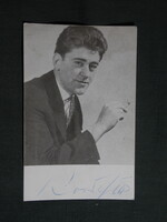 Képeslap,fotó,reklámkártya,dedikált,autogram, Koós János táncdalénekes,humorista,színész ,1970-
