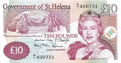 10 font pound 2012 Szent Ilona St. Helena Erzsébet királynő UNC