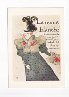 R:33 TOULOUSE-LAUTREC - La Revue Blanche modern reklám képeslap (posta tiszta)