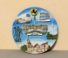 Németország - Stuttgart dombornyomott fali dísz