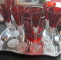 Ajkai kristály pezsgőspohár és pezsgősüvegtartó