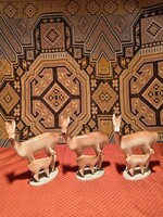 3 DB, ZSOLNAY POPRCELÁN ŐZ GIDÁVAL (G27)