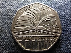 Anglia Közkönyvtári rendszer 50 Pence 2000