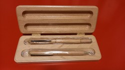 Fountain Pen and Rotring Pencil Set in Wooden Case, New